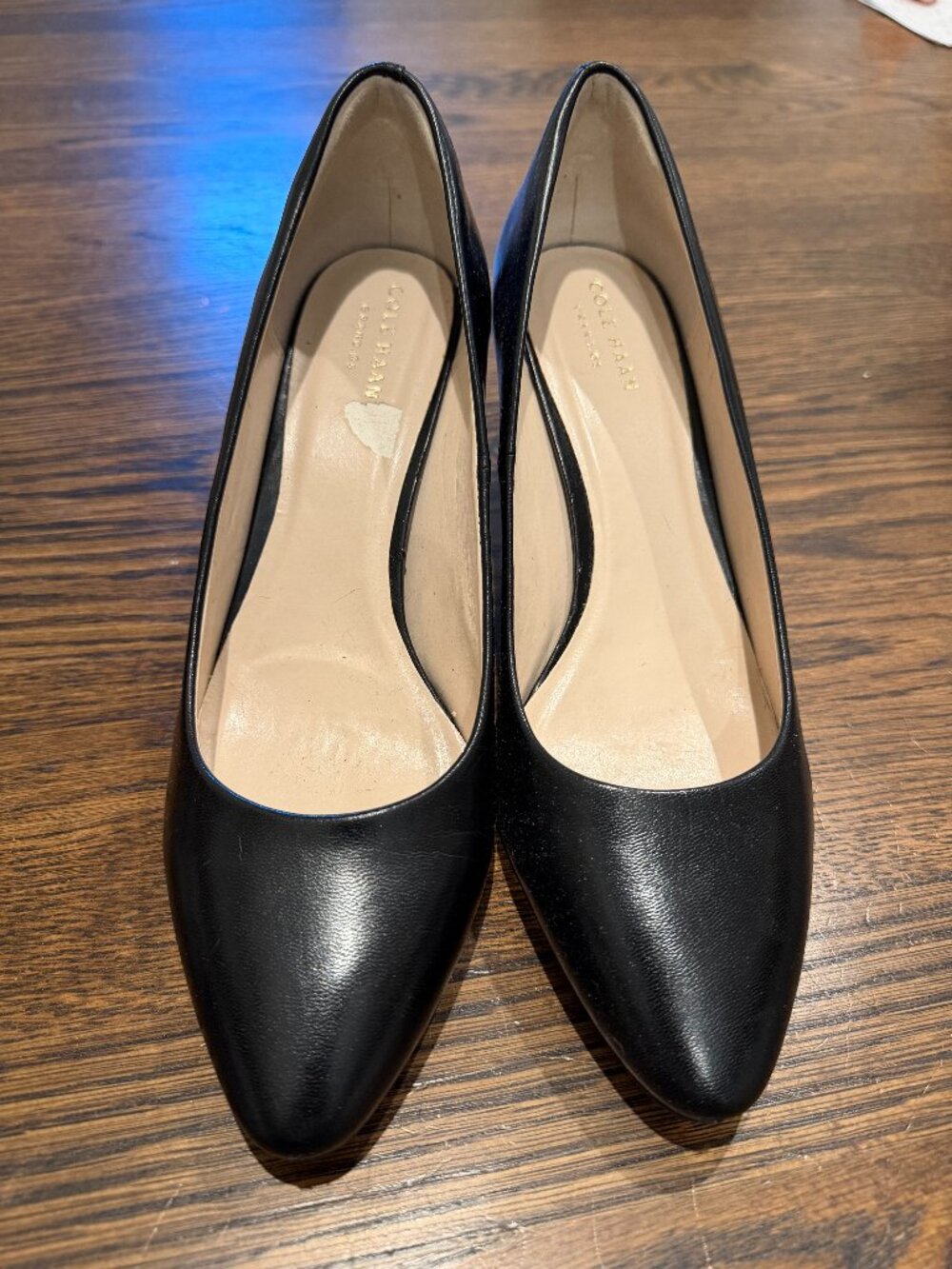 Cole Haan Black Leather Pointed Toe Pumps Heels Women’s 8.5B